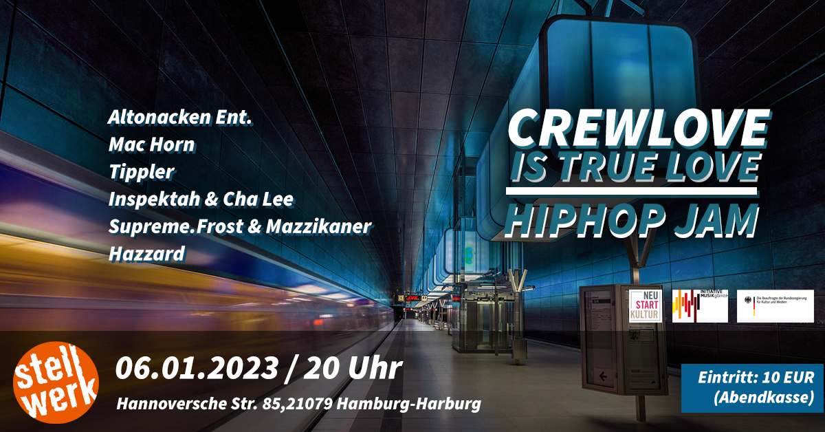 Stellwerk Veranstaltungsbanner 83651 CREWLOVE IS TRUE LOVE (Hip Hop Jam)