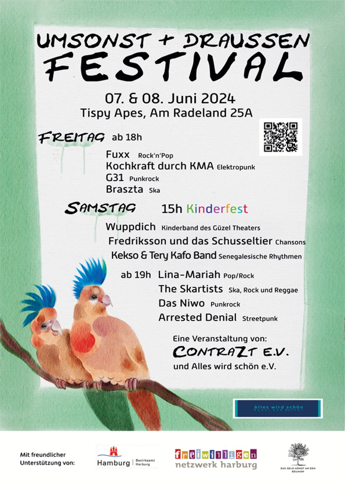 andreSommerfest 2024 A1 Doppelplakat211 90112 Open Air Musikfestival 2024 Umsonst und Draussen mit Kinderfest