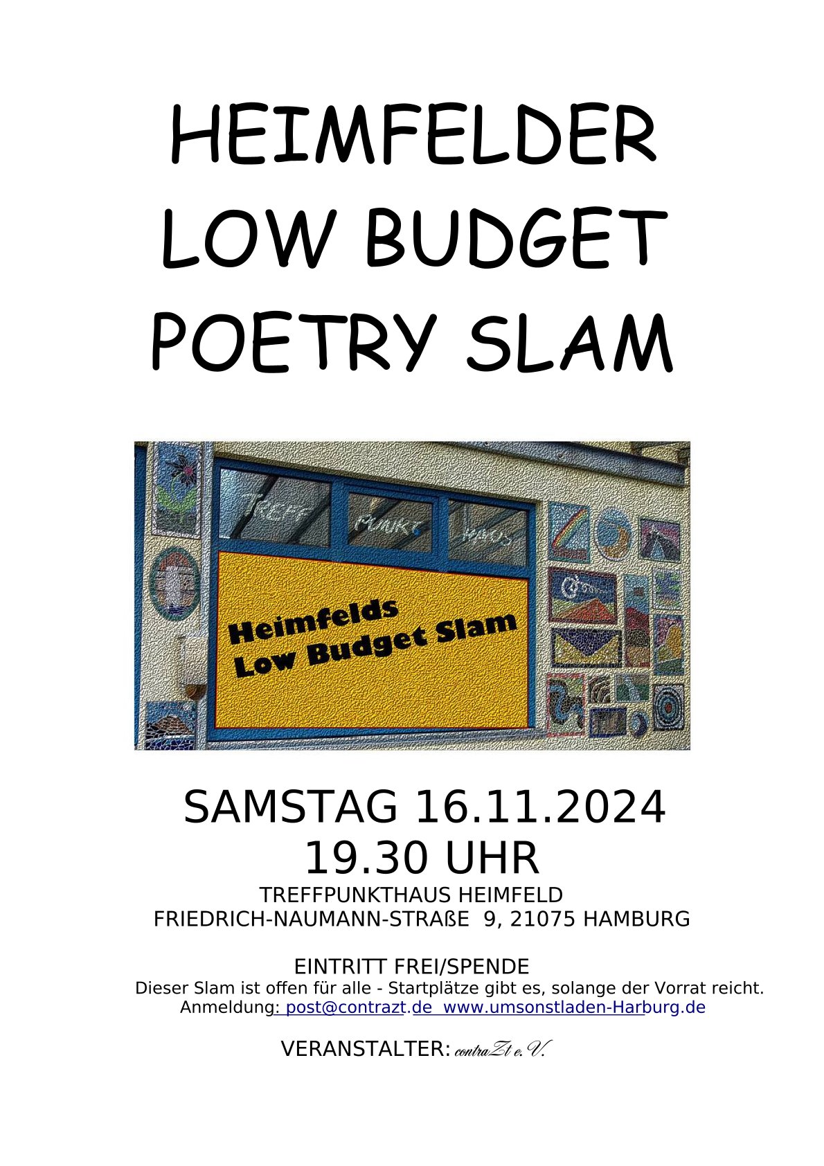 poetry november 91941 Heimfelds Low Budget Poetry Slam