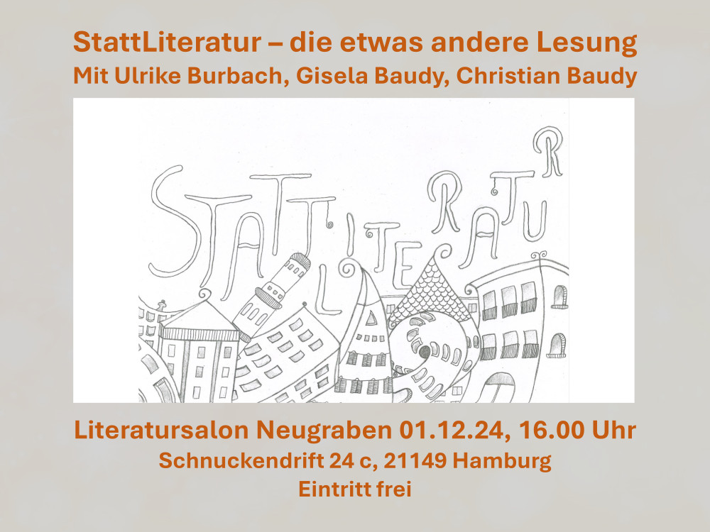 241106 plakat stattliteratur 91970 Der Literatursalon Neugraben lädt ein 