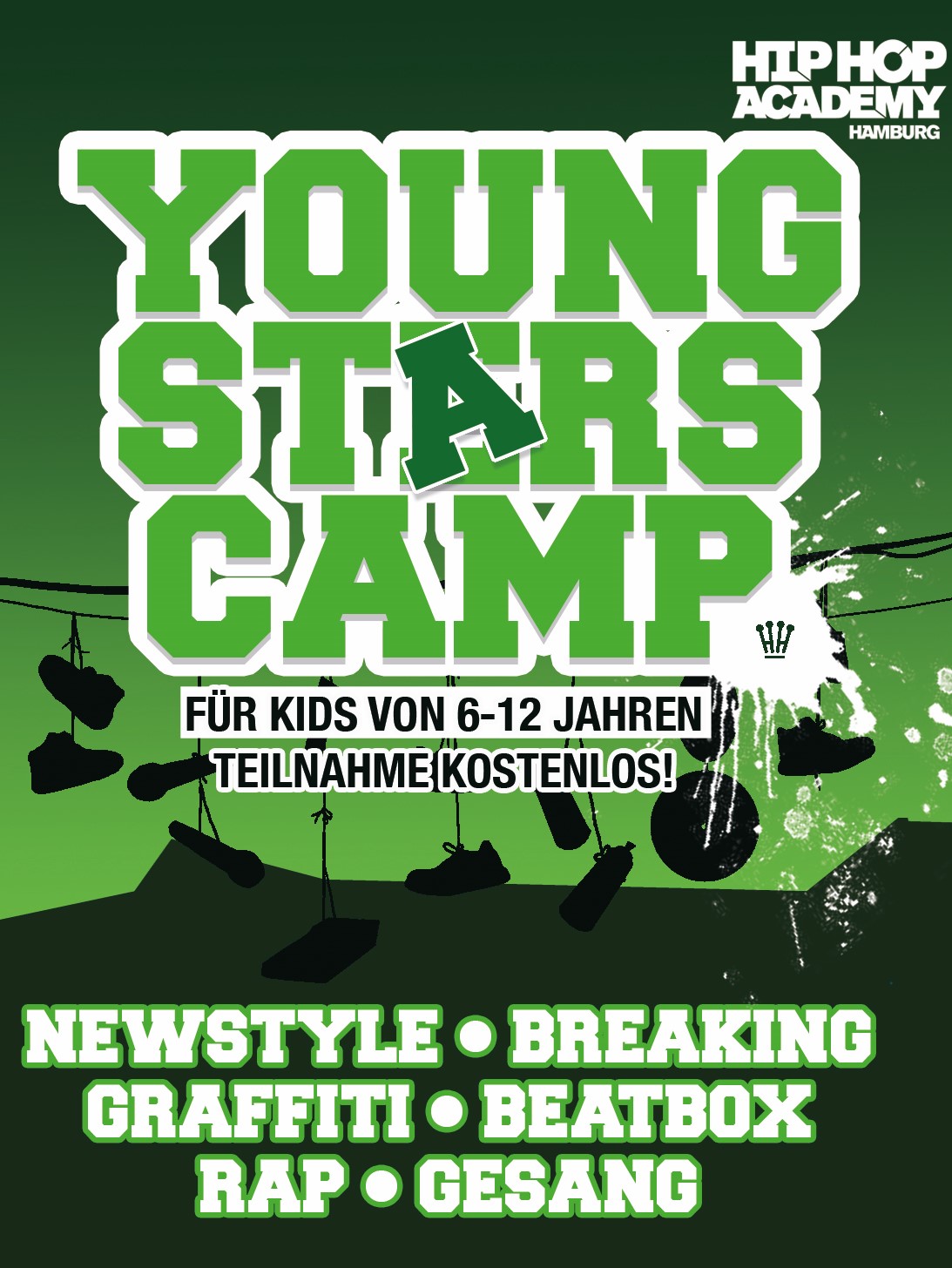 FLYER A6 YOUNGSTERCAMP HARBURG 2023 FRONT 92063 Youngsters Hip Hop Camp Harburg