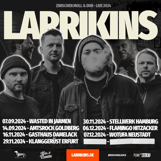 459252243 567523372264035 1507735469636610736 n 91591 Larrikins: Zwischen Moll und Dur Live 2024 Support: Dissmeland und Show off Freaks